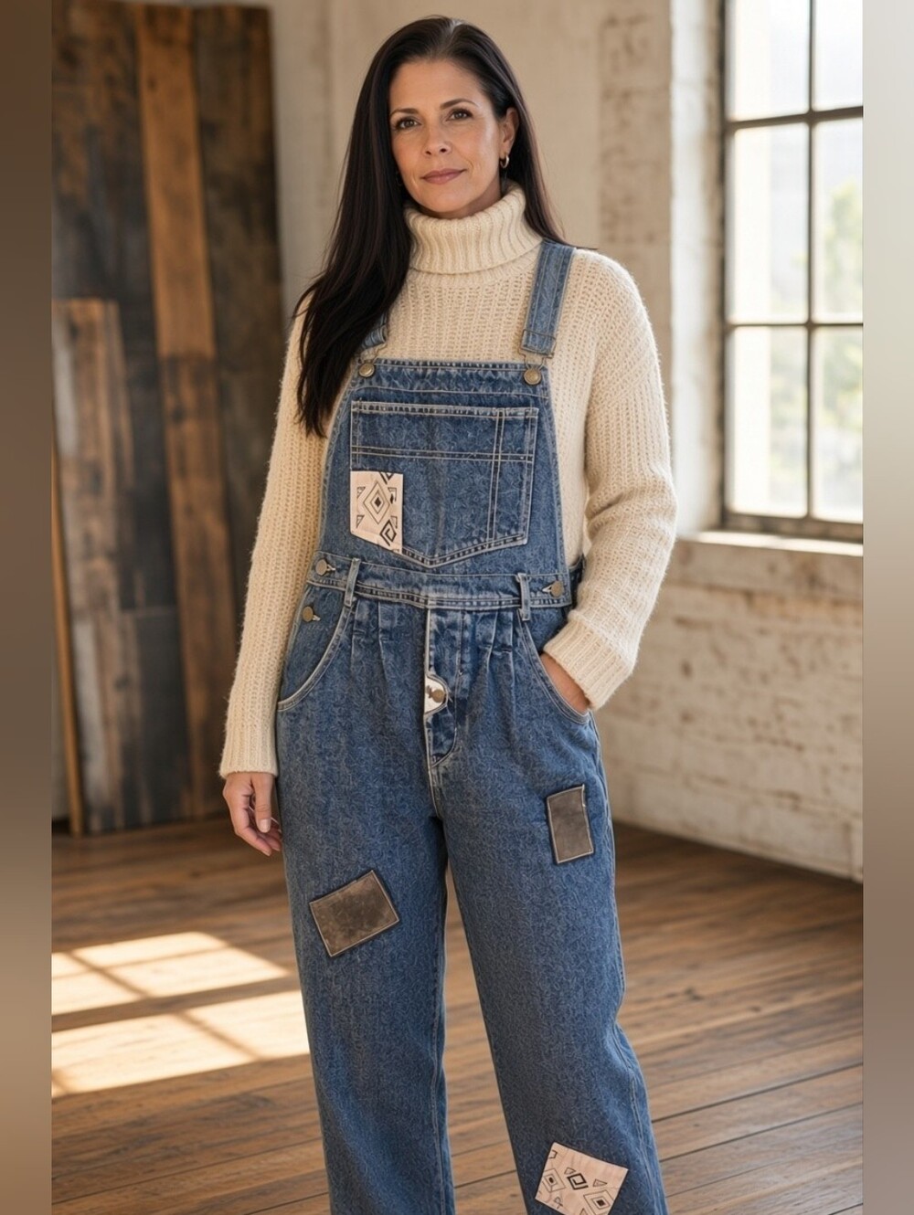 VTG 80s Guess Georges Marciano Patchwork Stone Wash Denim Overalls Size 3 EUC